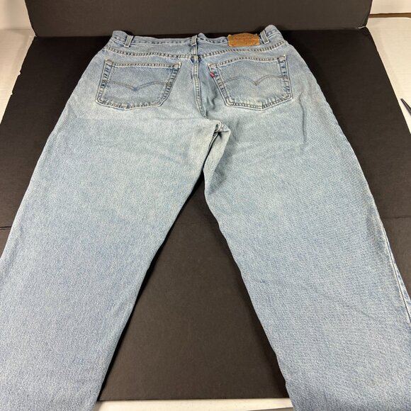 Y2K Levi's Jeans Men's 38x29* 560 Loose Tapered Light Blue Faded Denim Tag 38x30 - Picture 10 of 16